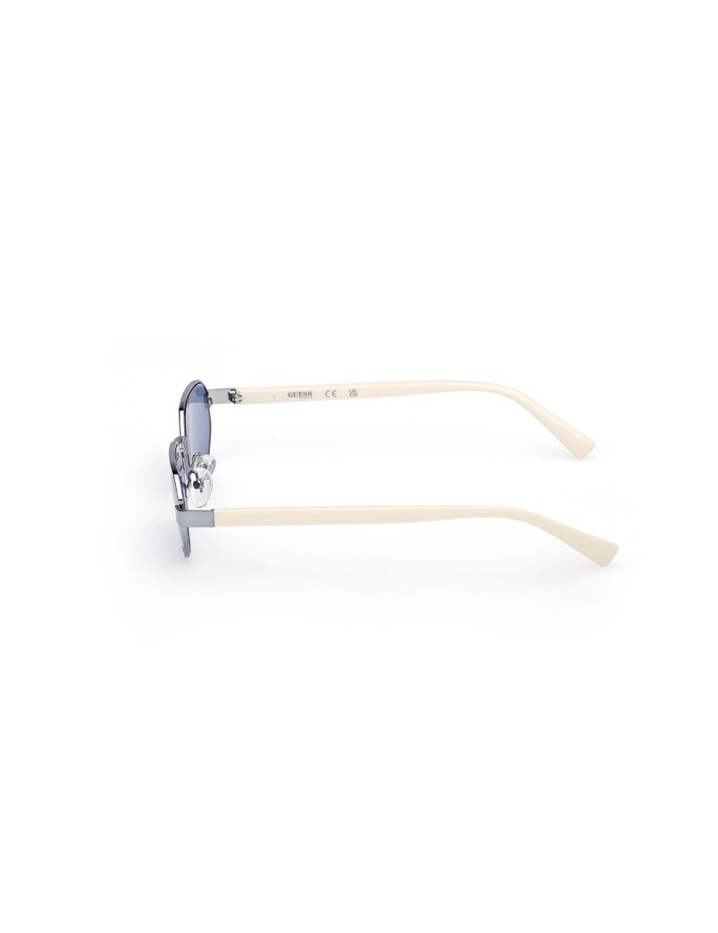 Geometric full rim sunglasses