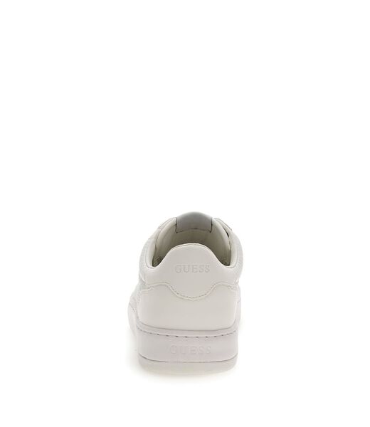 Men's white leather sneaker