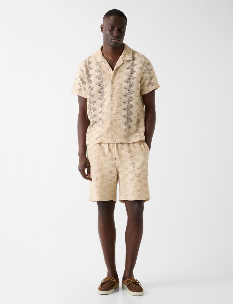 LATTICE KNIT SHORT