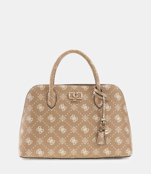 guess emelie logo satchel bag