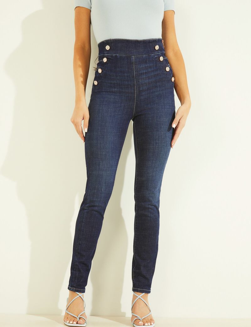 Exposed Buttons Denim Pant