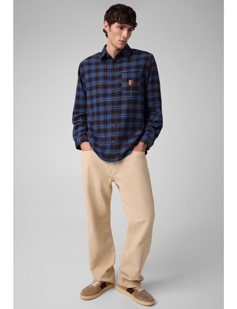 guess regular fit flannel shirt