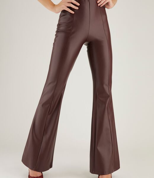 Faux Leather Flare Pant