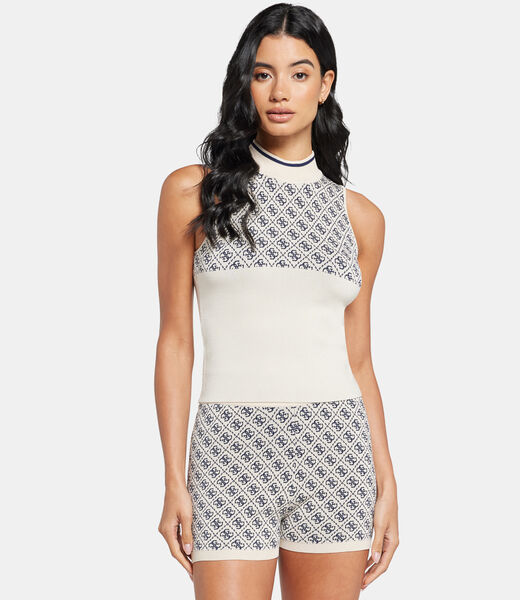 Sleeveless 4G sweater top