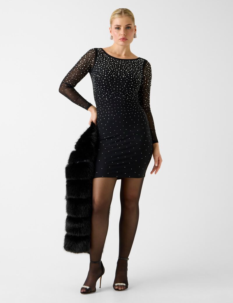 Marciano rhinestones dress