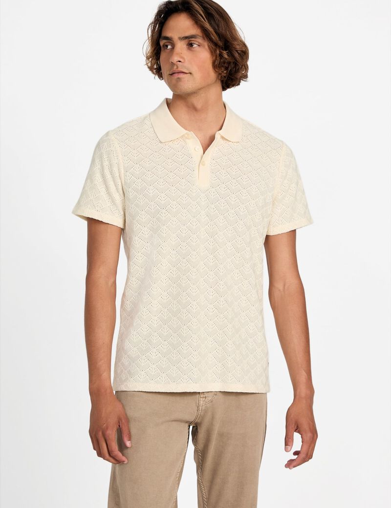 Knit polo shirt