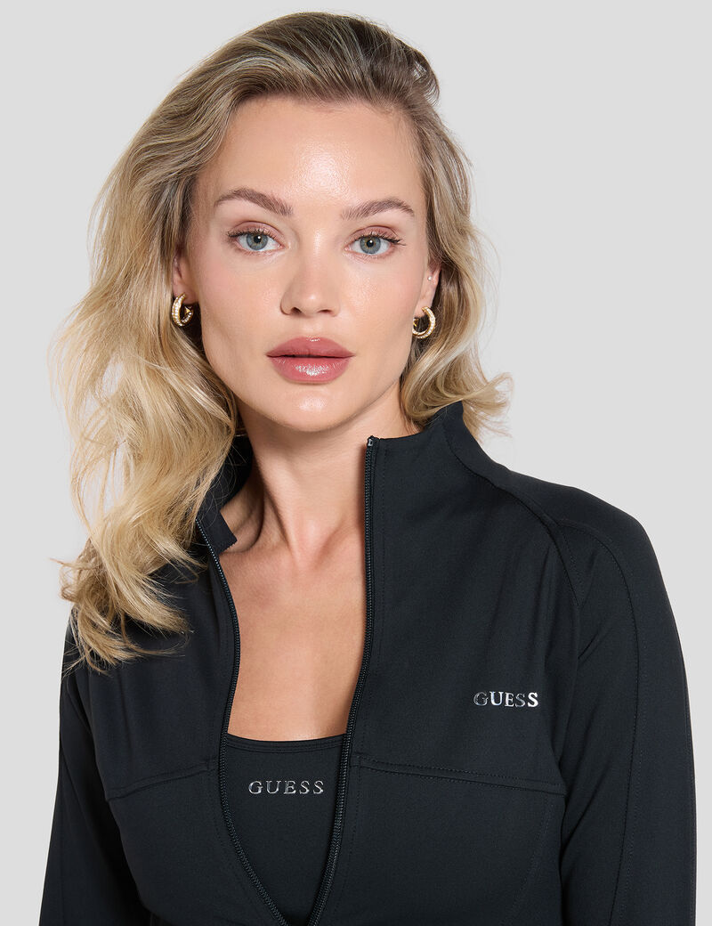 Printed logo zip jacket
