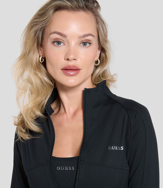 Printed logo zip jacket