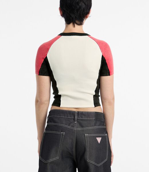 Cropped logo sweater