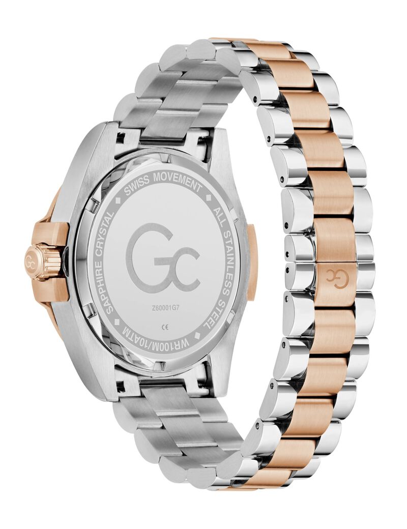 جيس gc sportchic men s 517 mvmt blue dail 10 amt silver rose gold stainless steel brct