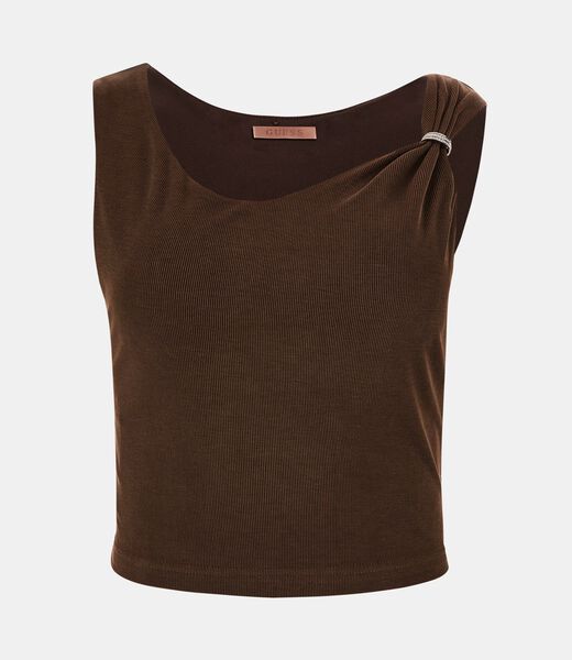 Cropped sleeveless top