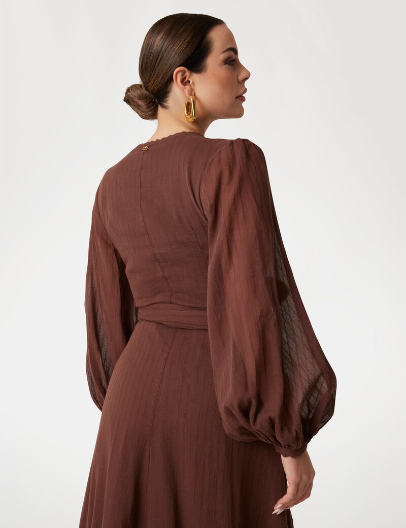 فستان مارسيانو الطويل ذو الخصر المتسع