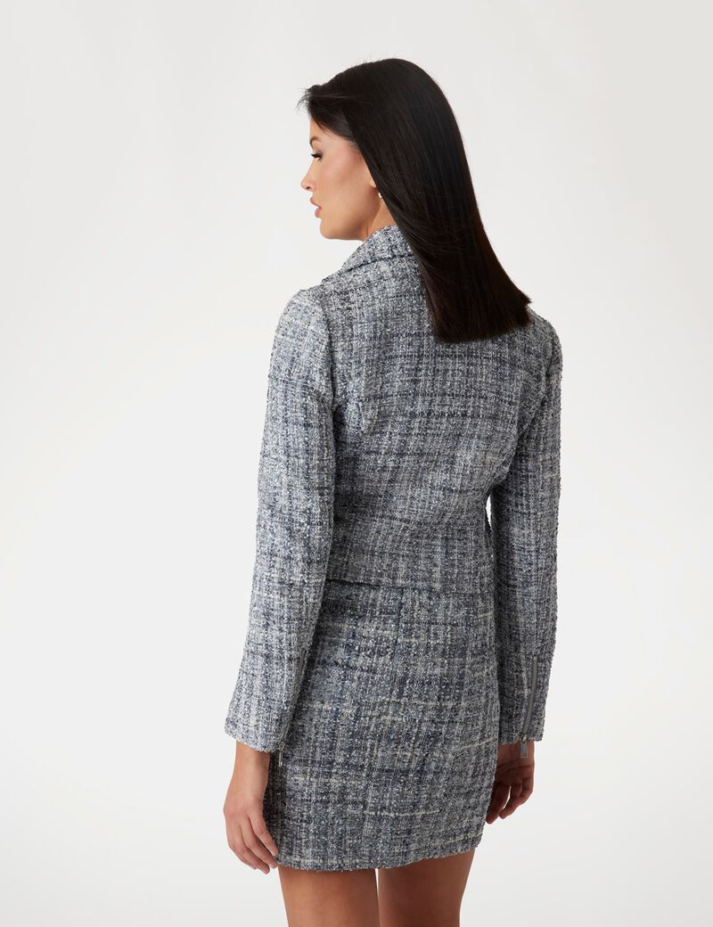 Tweed biker jacket