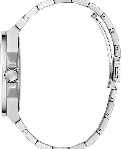 Mens Silver Tone Analog Watch