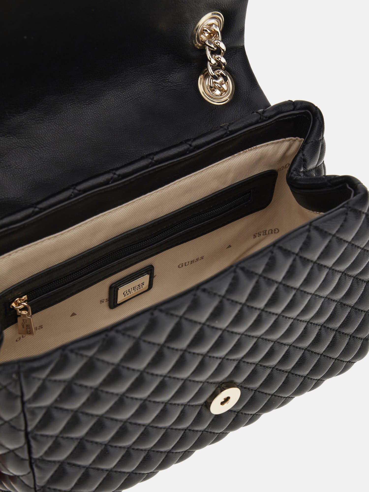 Shop GUESS Online Rianee quilted mini crossbody