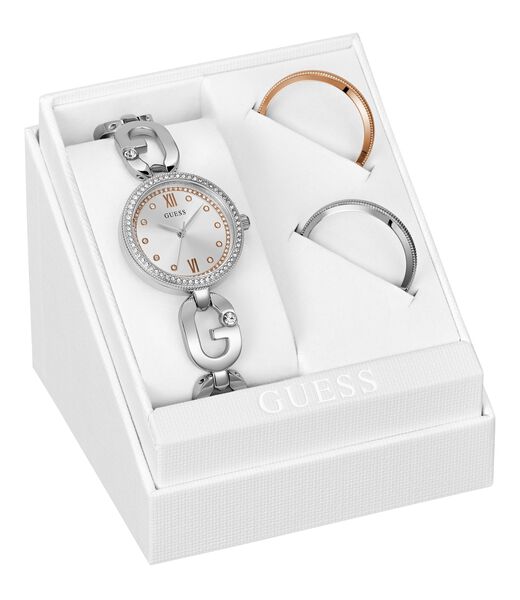 ساعة تناظرية من الفولاذ المقاوم للصدأ