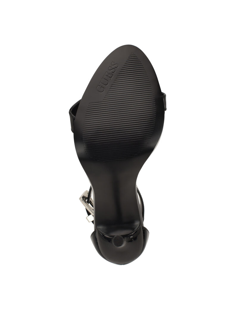 Insraa Stiletto Heeled Sandal with Rhinestone Buckle