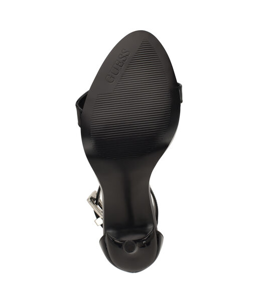 Insraa Stiletto Heeled Sandal with Rhinestone Buckle