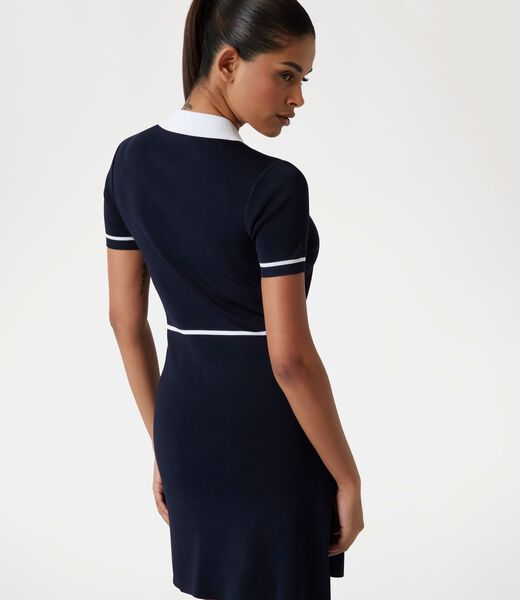 Fit-and-flare mini sweater dress