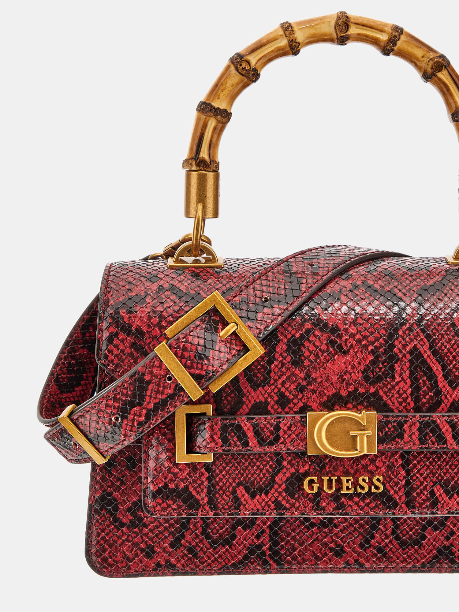 Shop GUESS Online Sibel python print mini handbag