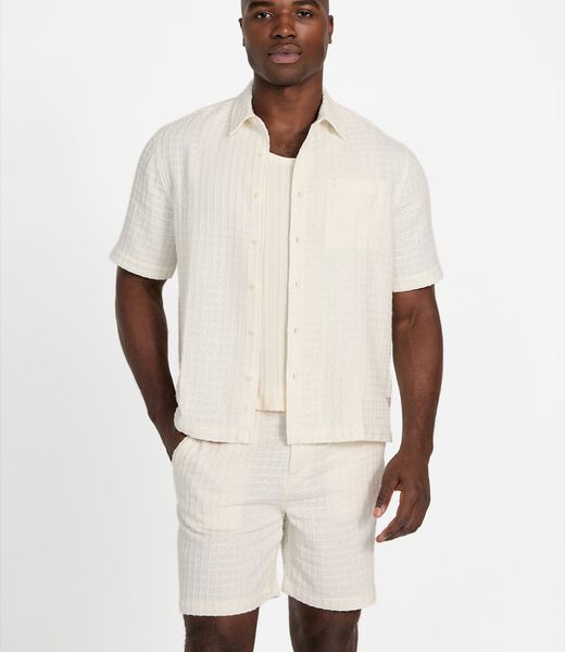Checked texture shirt
