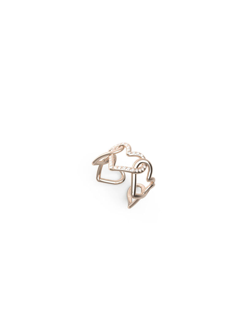Gold Interlinked Heart Ring