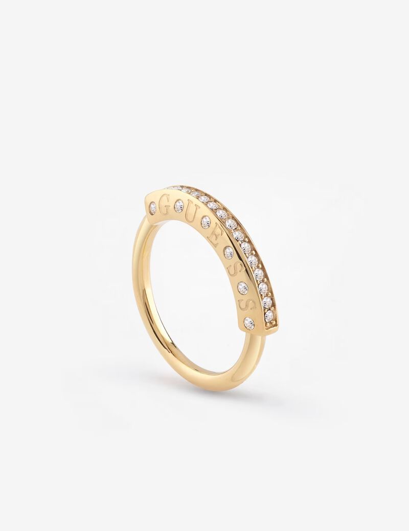 HALF ROUND PAVE RING
