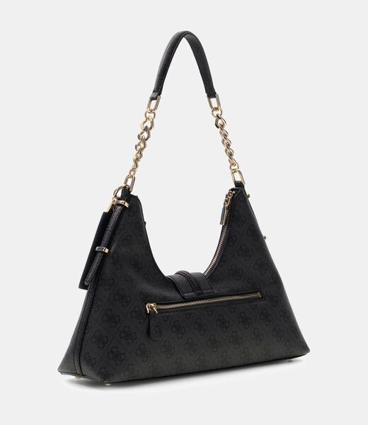guess yvonne logo hobo bag