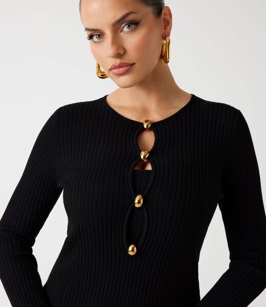 Marciano rib-knit bodycon midi dress