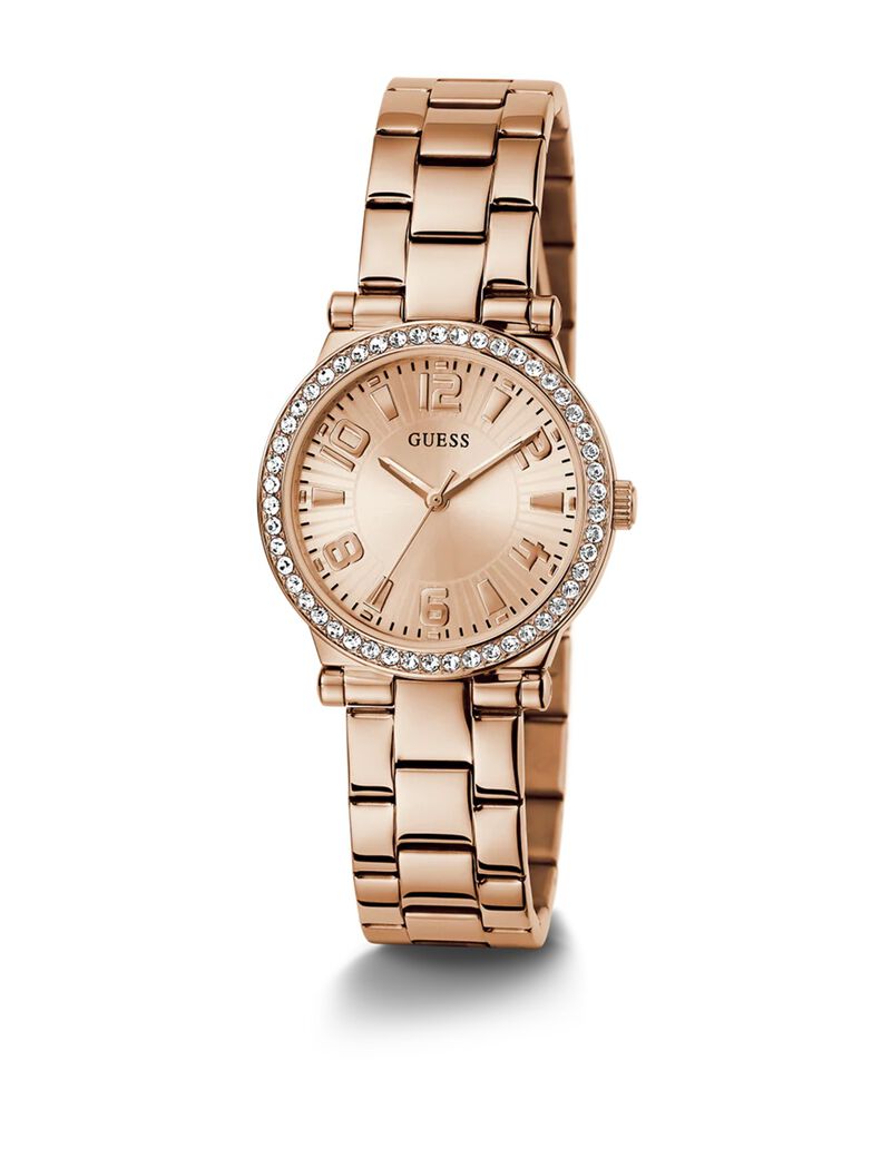 Analogue watch with crystal appliqu&eacute; detailing