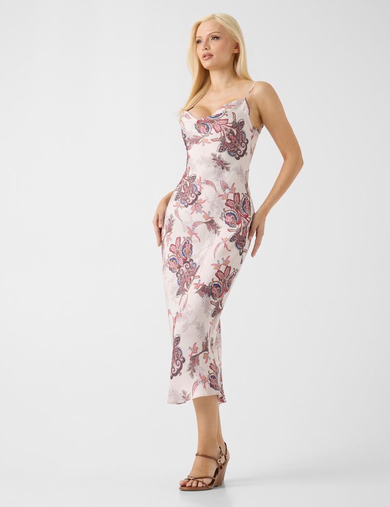 guess satin midi dress