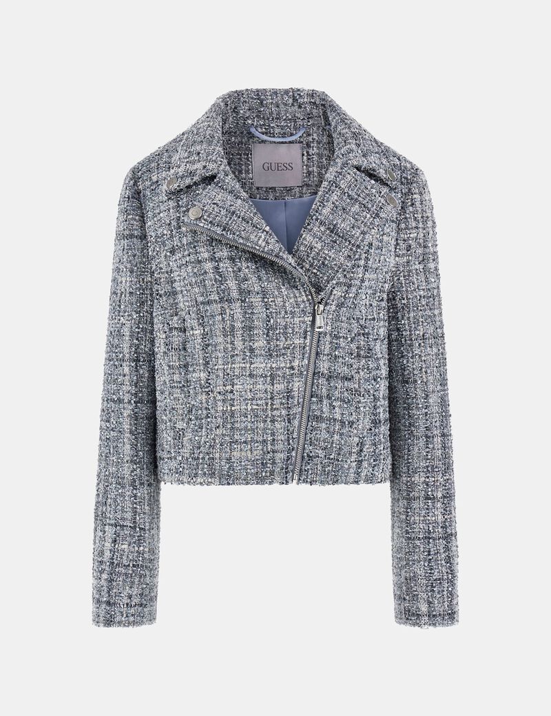 Tweed biker jacket