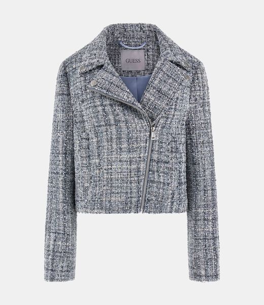 Tweed biker jacket