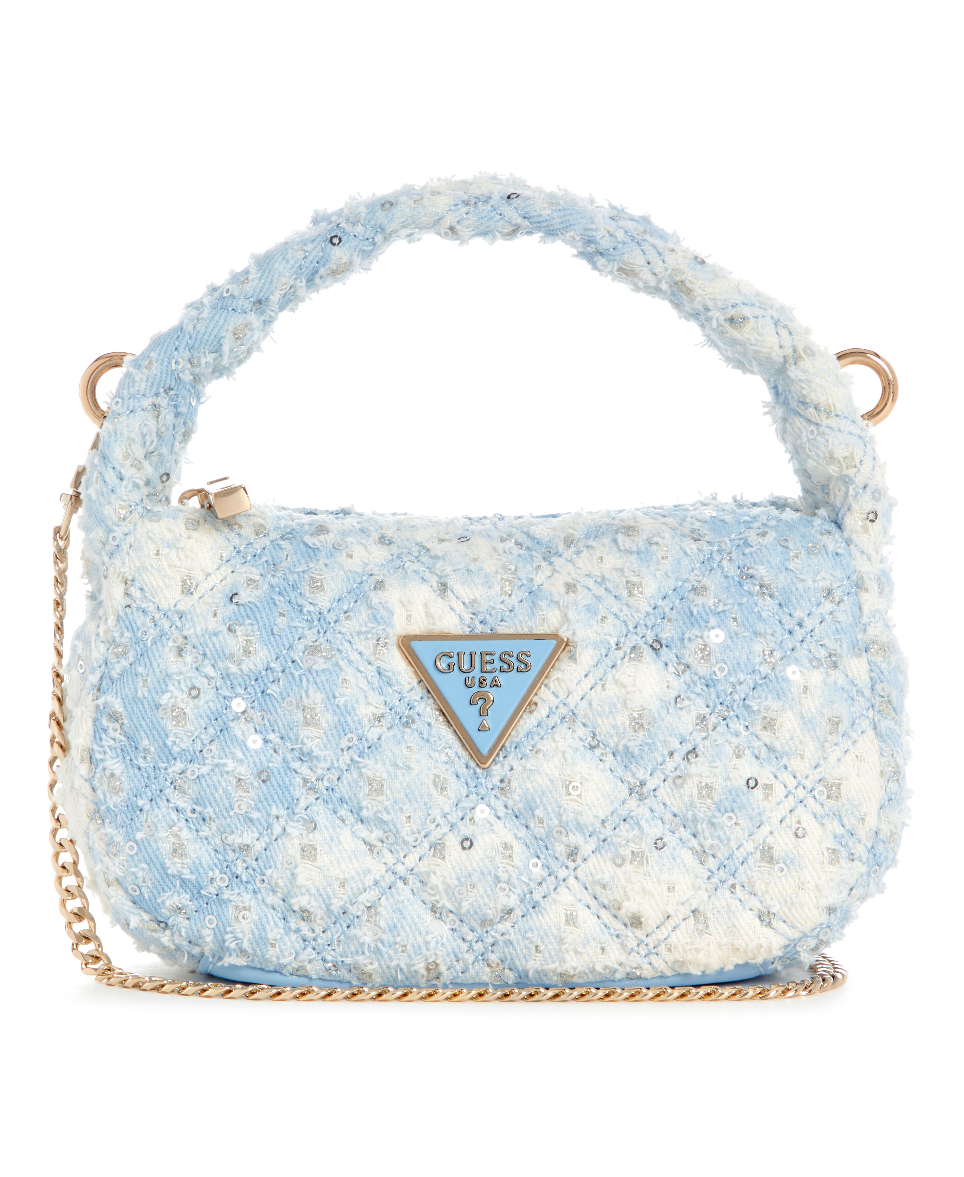 ★TOUT Y EST★ RIANEE QUILT Mini Flap Quilt Bag HO1A3A62 RIANEE QUILT MINI HOBO – GUESS