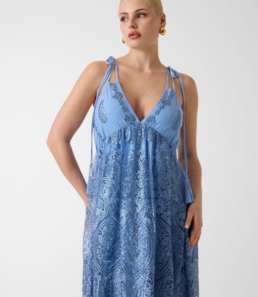Embroidered maxi dress