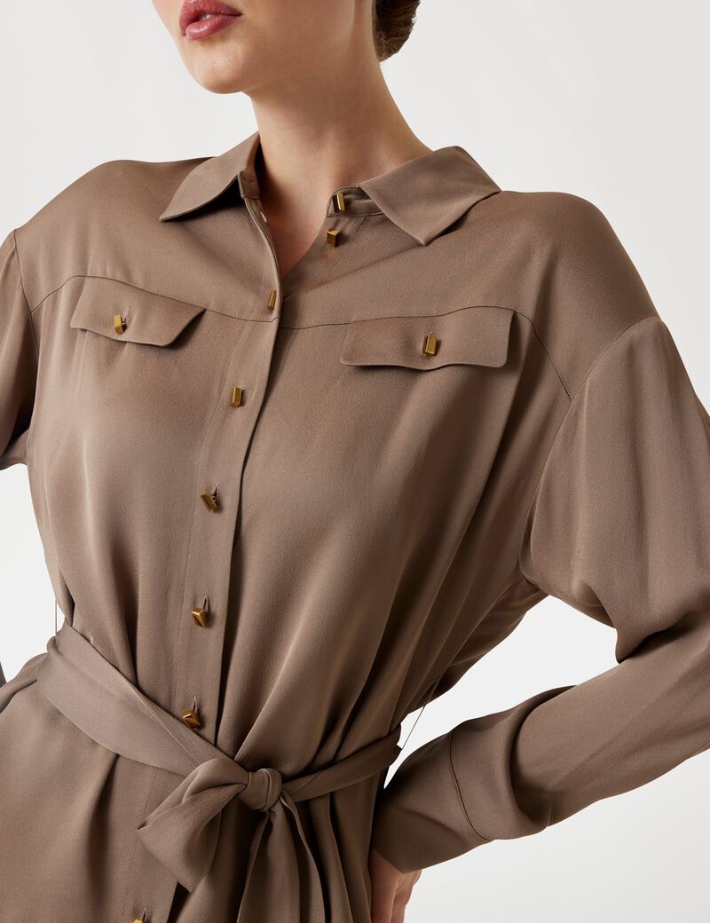 guess marciano belted shirt