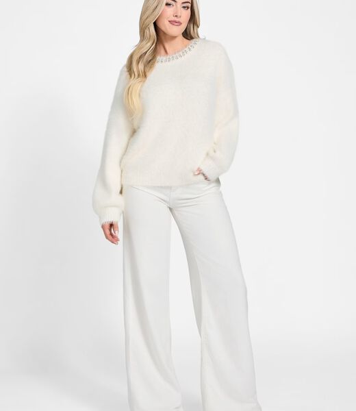 Fuzzy knit sweater