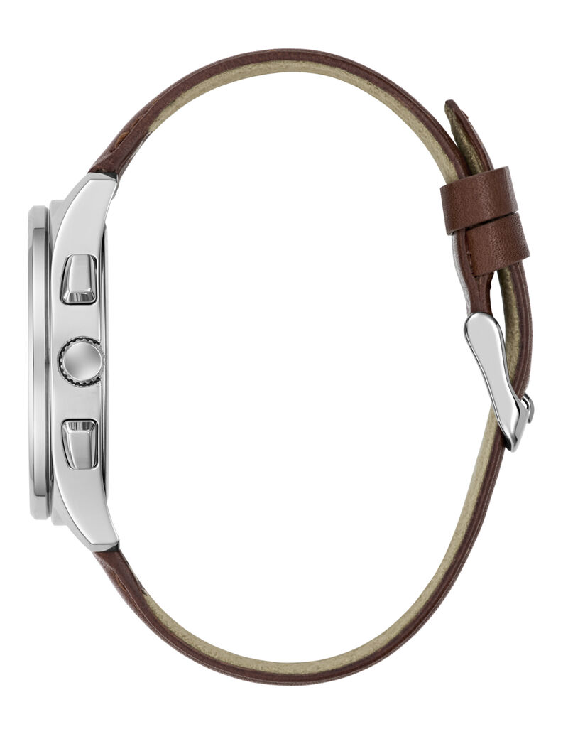 Mens Silver Tone Square Analog Watch