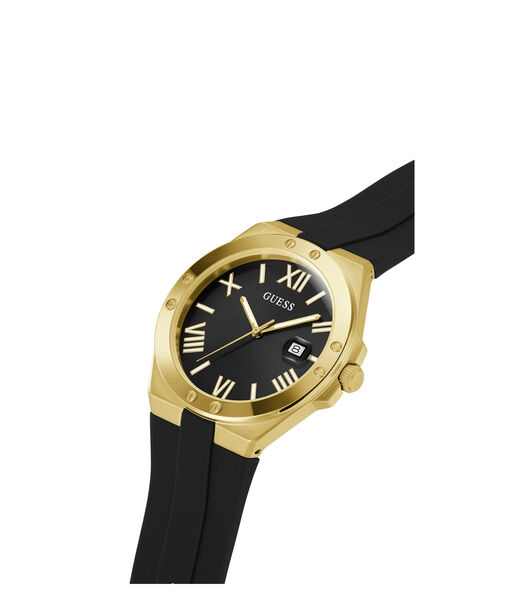 Black And Gold Analog Watch