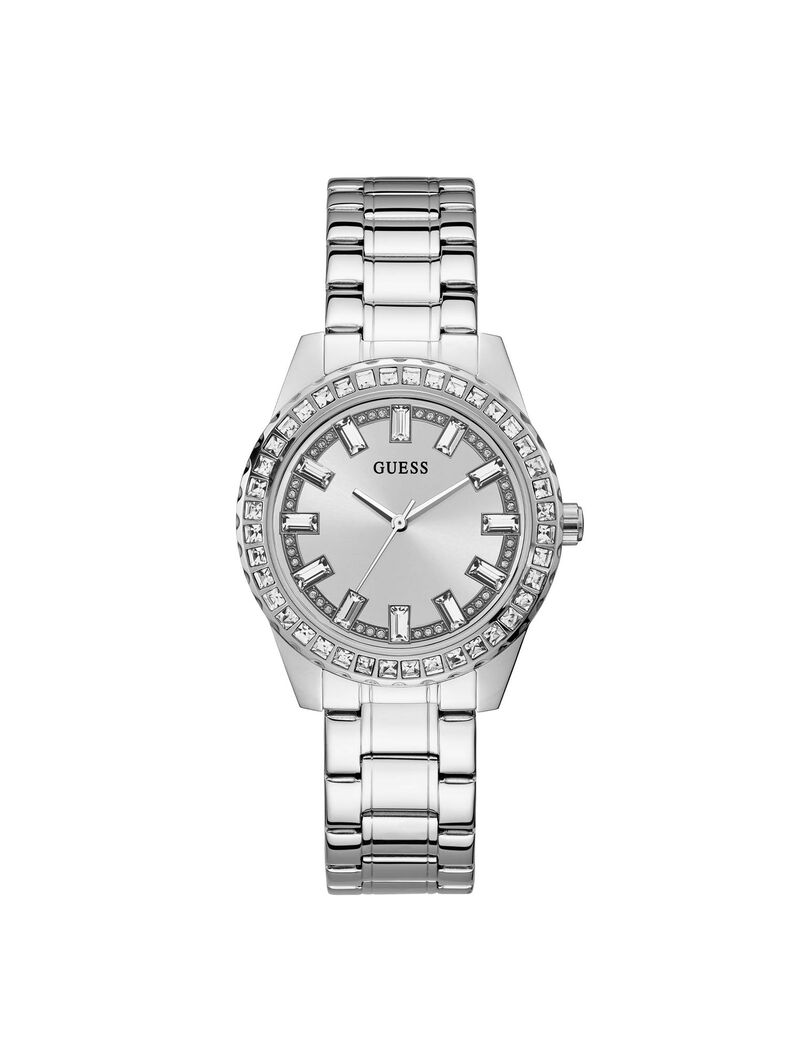 Silver Crystal Watch