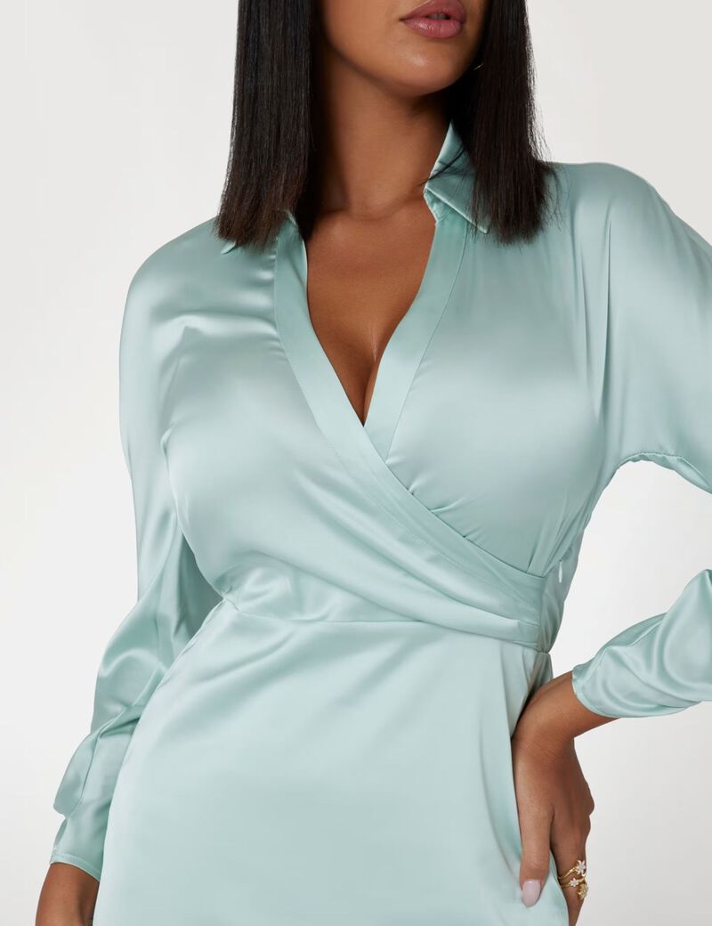 Wrap up mini dress