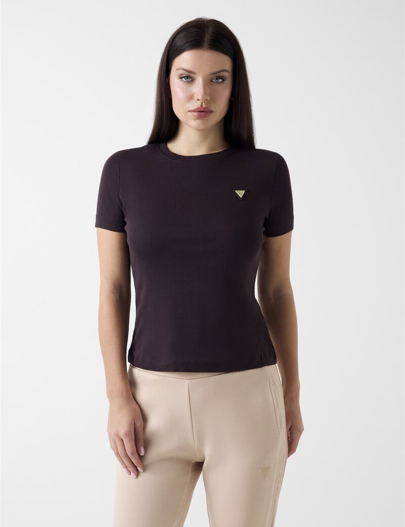 Triangle logo stretch t-shirt