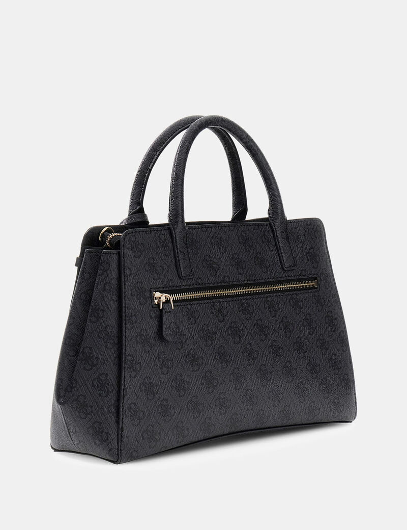 guess leona logo satchel bag