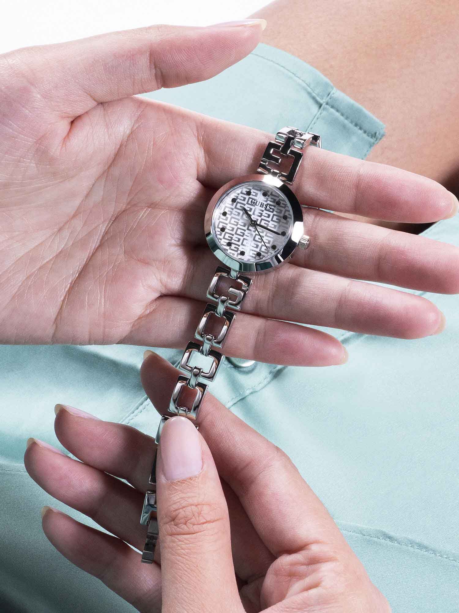 Shop GUESS Online Silver tone Analog Watch