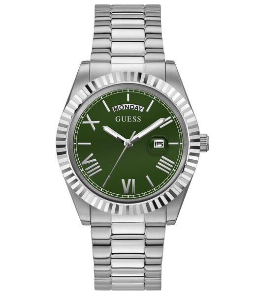 Steel watch with date function