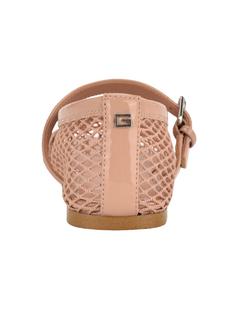 Paxey Mesh MaryJane Flat with Hook and Loop Closure