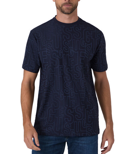 guess all over logo t shirt