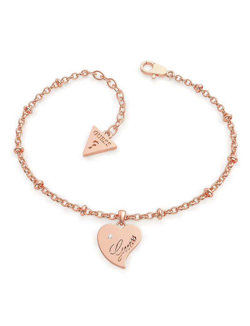 Guess heart bracelet rose gold shop