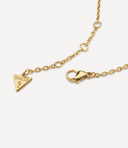 Matelasse Pave Double Chain Necklace