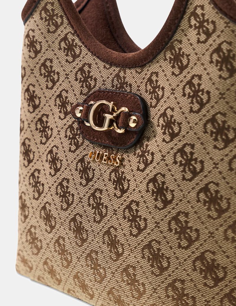 guess samantha logo mini shopper bag